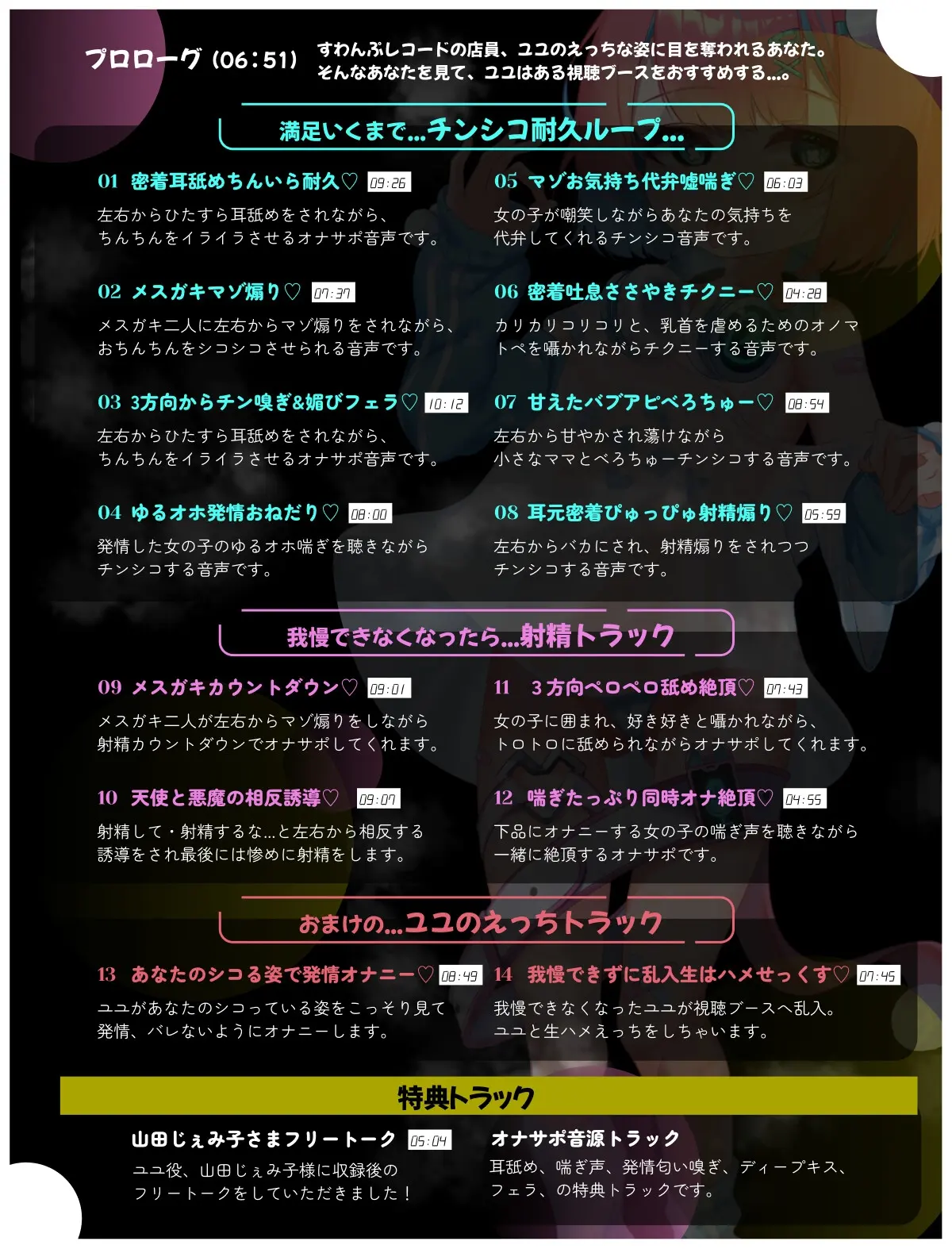 【7日間50%割引】ちんいらオナサポ視聴ブース♡ ～どすけべな○リっ娘のオナサポ音声が聴ける路地裏レコードショップ ガチオナと生はめパコパコもあるよ♡～ [ぬまぬま]のサンプル画像4