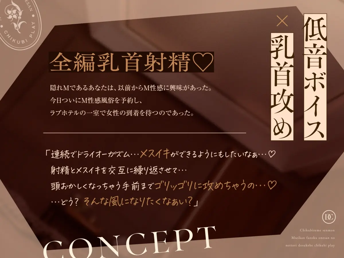 【30%OFF】【乳首責め特化】M性感風俗お姉さんのねっとりドスケベ乳首プレイのサンプル画像1