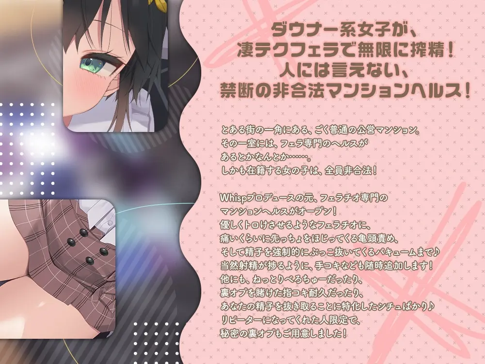 マンションヘルス『公営住宅✕✕✕301号室』〜亀頭責めからバキュームまで、色んなフェラで無限搾精可能なイリーガル回春♪のサンプル画像2