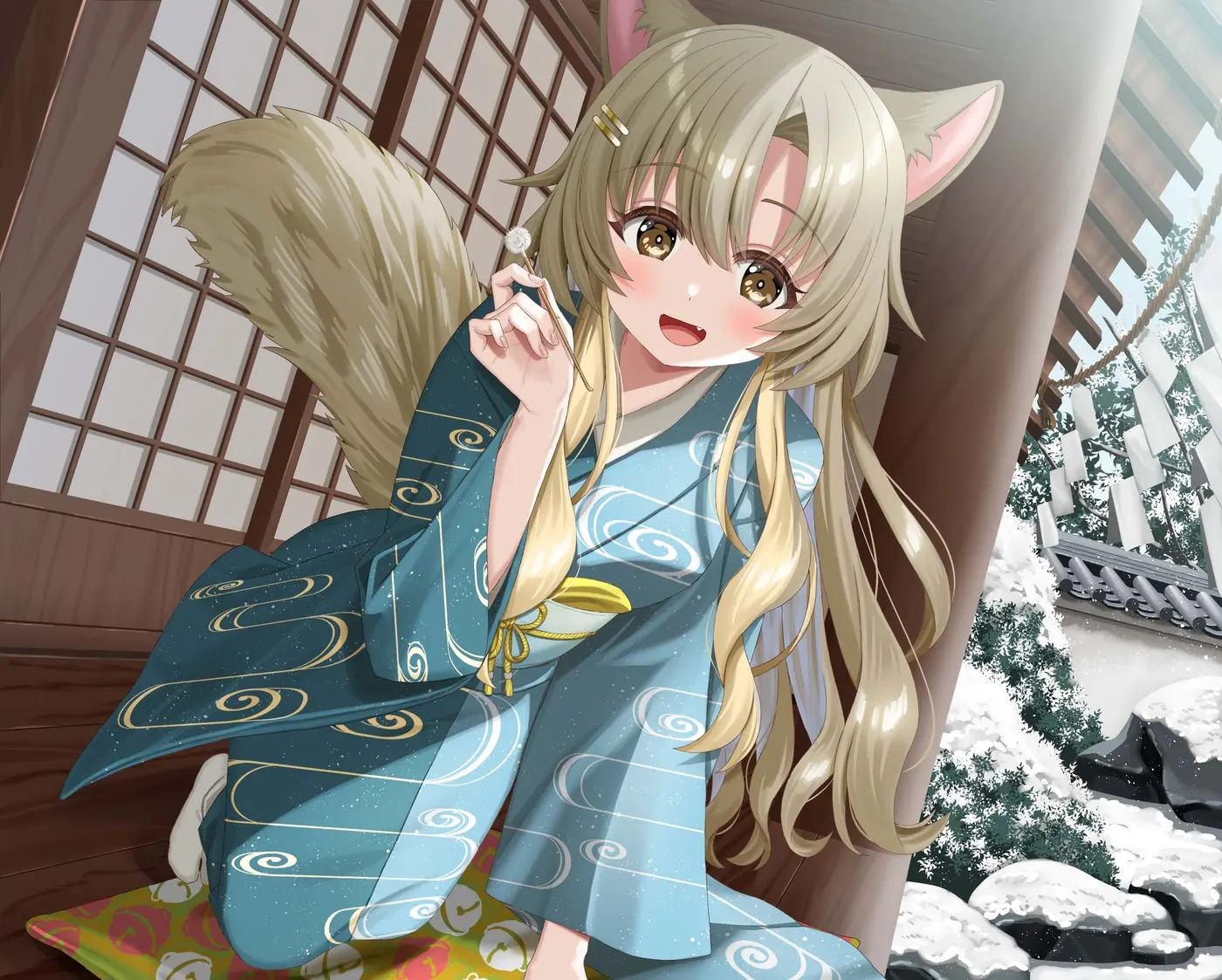 ケモ耳ユートピア『心癒し亭やおよろず』シリーズ～距離バグで天真爛漫な戌神、犬神コマ～【CV.湊みや】 [RaRo]のサンプル画像1